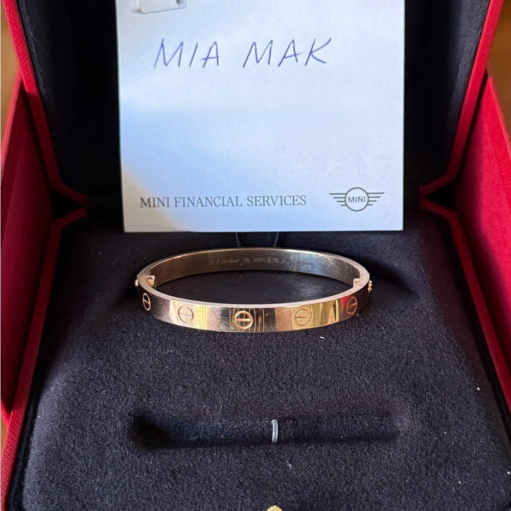 CARTIER REGULAR LOVE BRACELET SIZE 16 rose gold